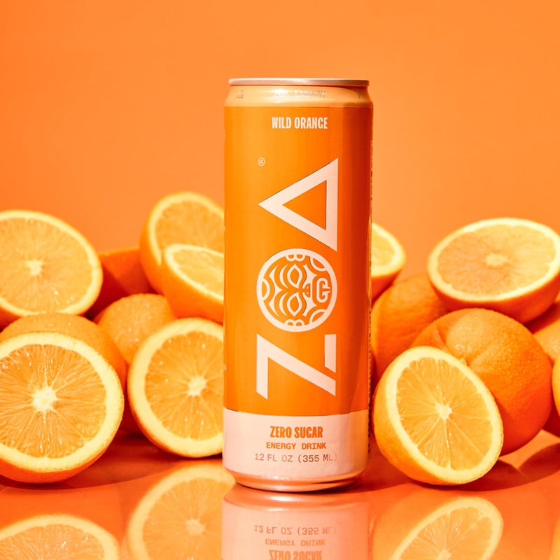 ZOA Zero Sugar Energy Drinks, Wild Orange - Sugar Free with Electrolytes, Healthy Vitamin C, Amino Acids, Essential B-Vitamins, and Caffeine from Green Tea - 12 Fl Oz (12-Pack) - Image 3